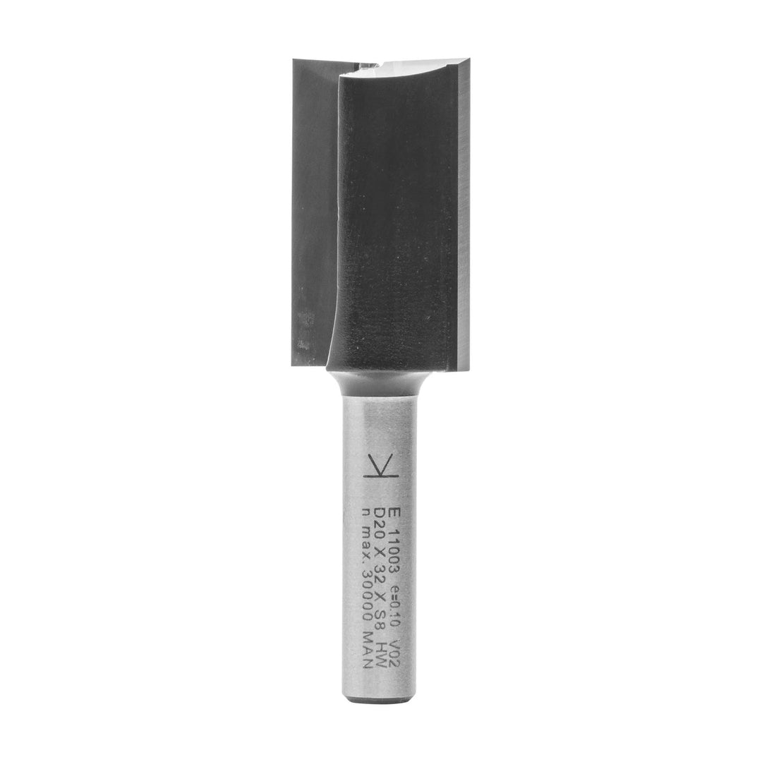 ENT 11003 Nutfräser HW, Schaft (S) 8 mm, Durchmesser (D) 20 mm, NL 32 mm, SL 32 mm, GL 64 mm, mit Ha