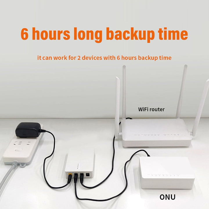 Fockety Mini USV Batterie Backup, 6000 mAh unterbrechungsfreie Stromversorgung für Router, Modem, Üb