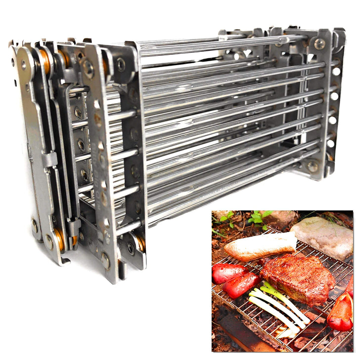 Bitty Big Q Campinggrill aus 316 Edelstahl, ultrakompakt, tragbar, leicht