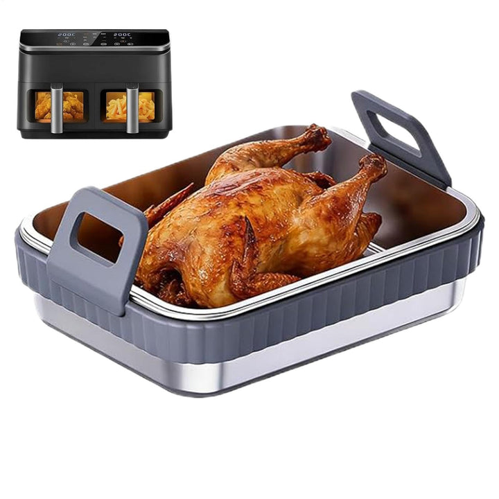 Air Fryer Backblech Antihaft-Edelstahl Grillrost | Küchen-Heissluftfritteusen-Backform Für Private K