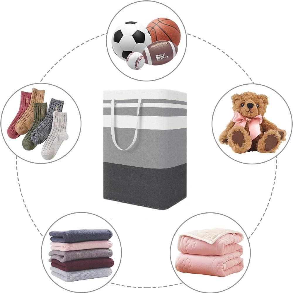 ALINK 2 Stück 72L Gross Wäschekorb Organizer mit erweitertem Griff, Faltbarer Wäschesammler Wäschebo