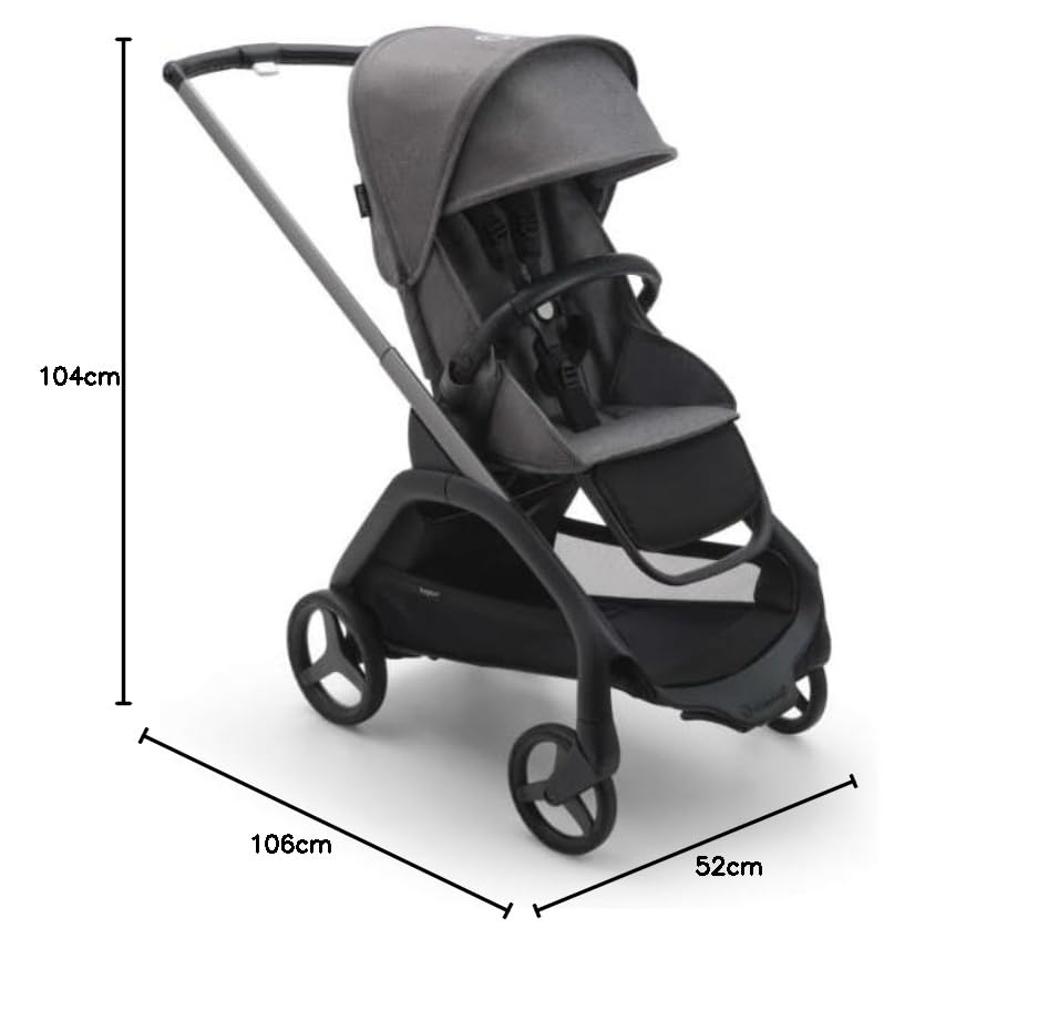 Bugaboo Dragonfly City-Kinderwagen, leichter, kompakter Kinderwagen mit Vierradfederung, einhändig z