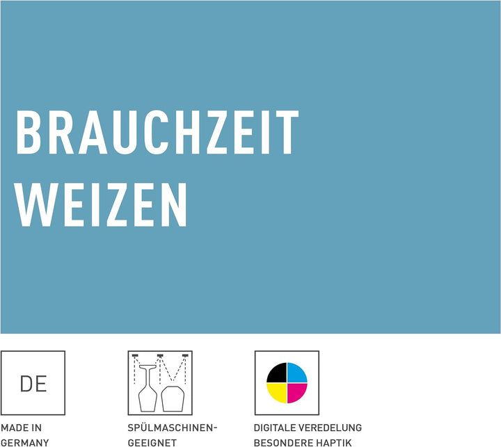 RITZENHOFF 3481007 Weizenbierglas 500 ml – 2er Set – Serie Brauchzeit Set Nr. 7 – 2 Stück mit mehrfa