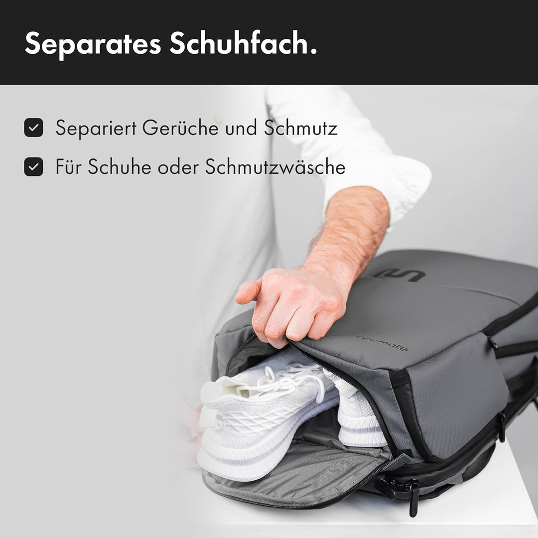 onemate Rucksack Backpack Pro 2 (Herren und Damen) Vielseitig und Durchdacht 22L Space-grey, Space-g
