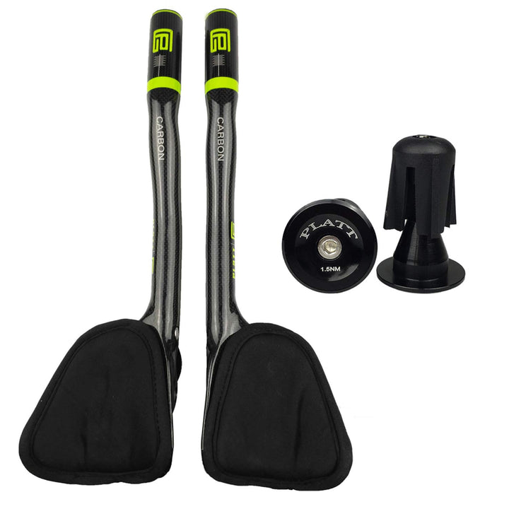 PLATT Fahrradlenker 31,8 Carbonlenker Renn/Triathlonlenker Aerobar Lenkeraufsatz Tri Bar, 3K Glossy