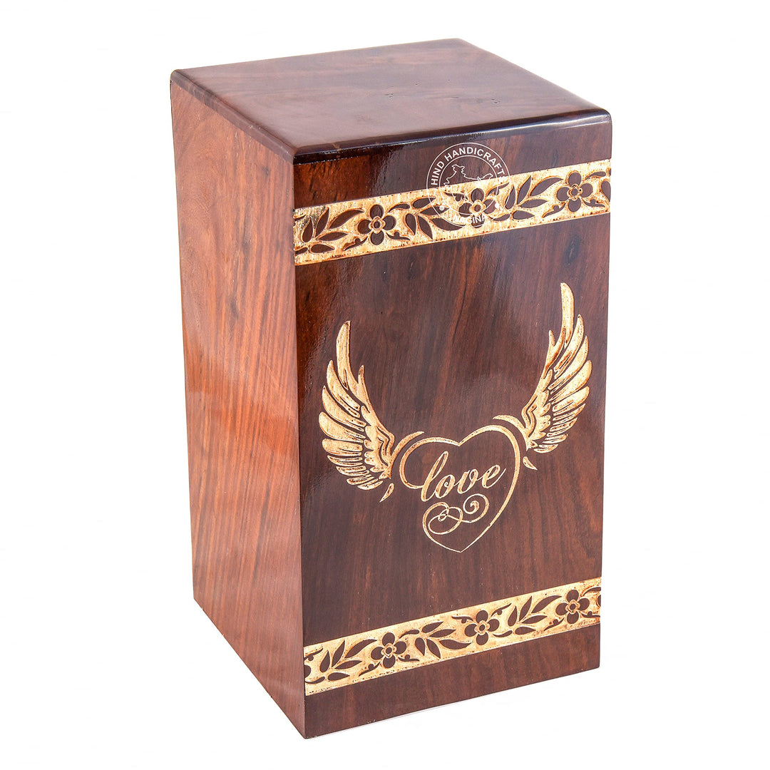 Rosewood Urnen für menschliche Asche für Erwachsene, gross – Holzurne für Columbarium – Beerdigungsu