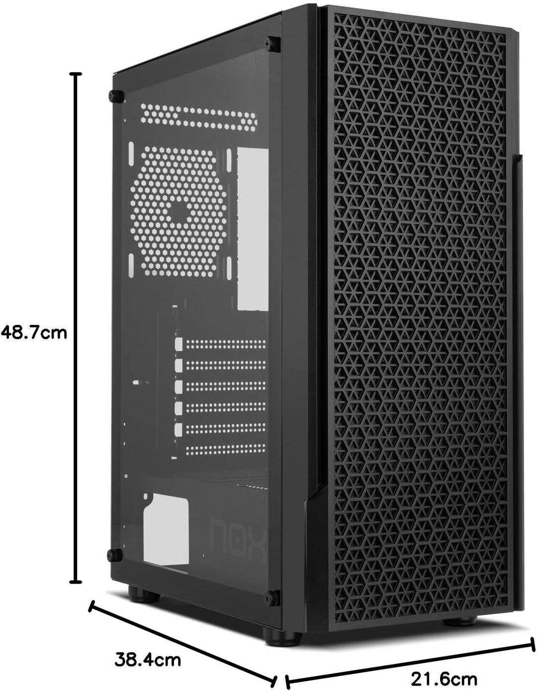 NOX XTREME PRODUCTS Infinity BETA - Semitower M-ATX | ITX, Seitenfenster aus gehärtetem Glas, Frontg