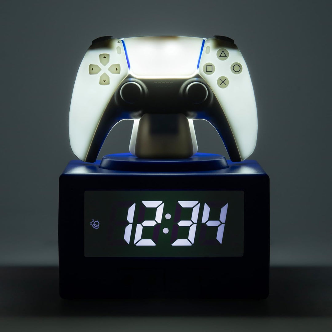 Paladone Wecker, digital, mit Nachtlichtfunktion, Motiv: Playstation DualSense Controller, offiziell