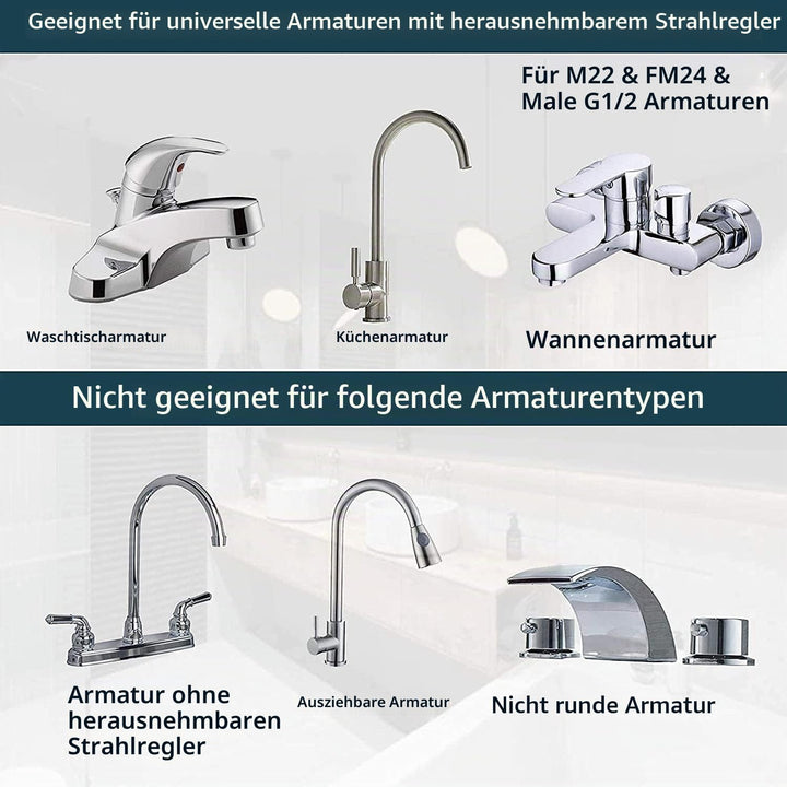 Waschbecken Wasserhahn Sprühset, Haarwäsche Handbrause Wasserhahn Spülset, Spülen-Sprayer-Schlauchau
