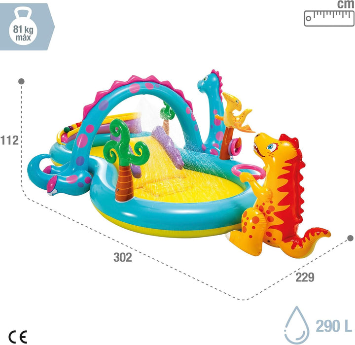 Intex Dinoland Play Center Aufblasbares Wasserspielzentrum, verschiedene Modelle (mit und ohne Vulka