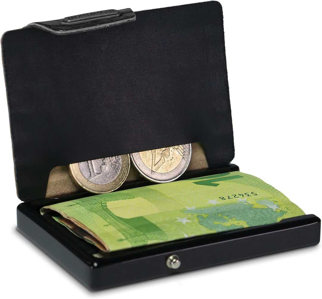MONDRAGHI® Mini-Geldbörse Ultraleicht, Slim - Kreditkartenetui und Kartenetui mit Münzfach, echtes L