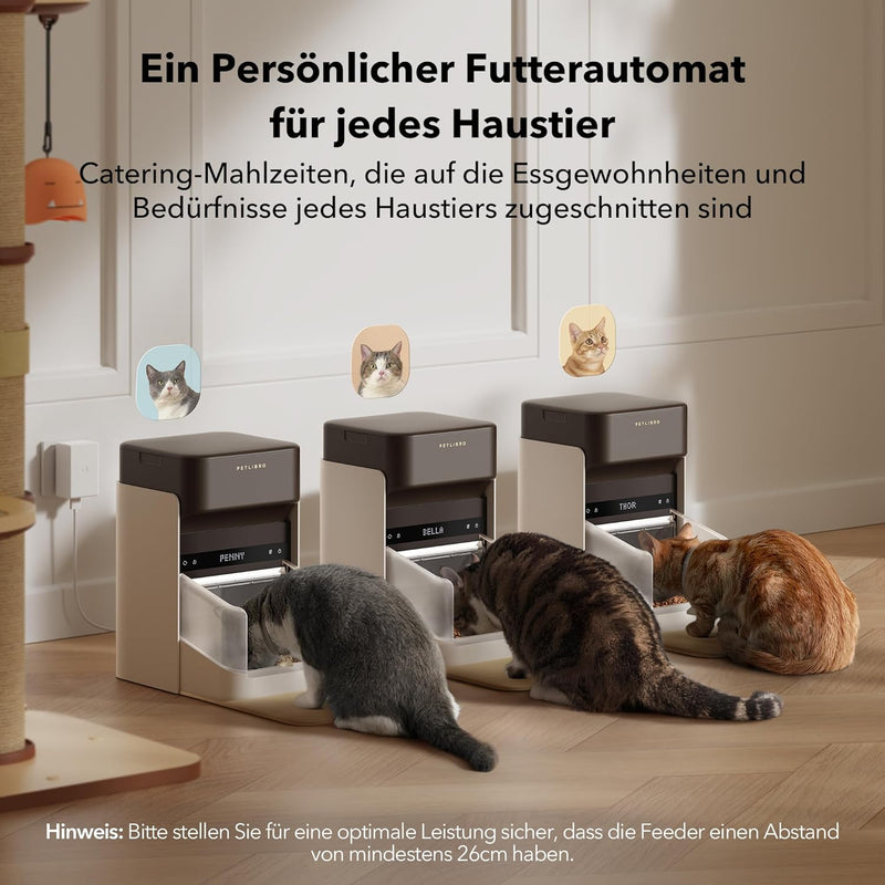 PETLIBRO RFID Futterautomat für Katze, 5G Wi-Fi Automatischer Haustier-Futterspender, Katzen-Futtera