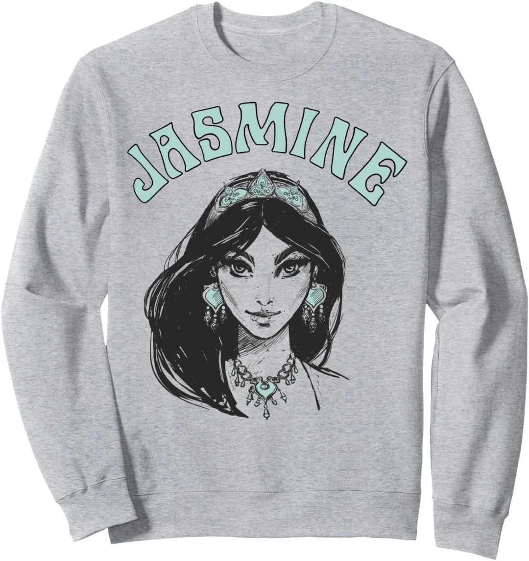 Disney Aladdin Live Action Jasmine Title Sketch Portrait Sweatshirt