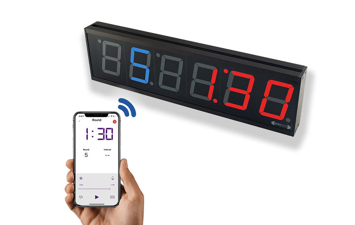 Flex Timer Wanduhr digital – Heim-Fitnessstudio Edition – Intervall Timer für Fitnesstraining im Fit