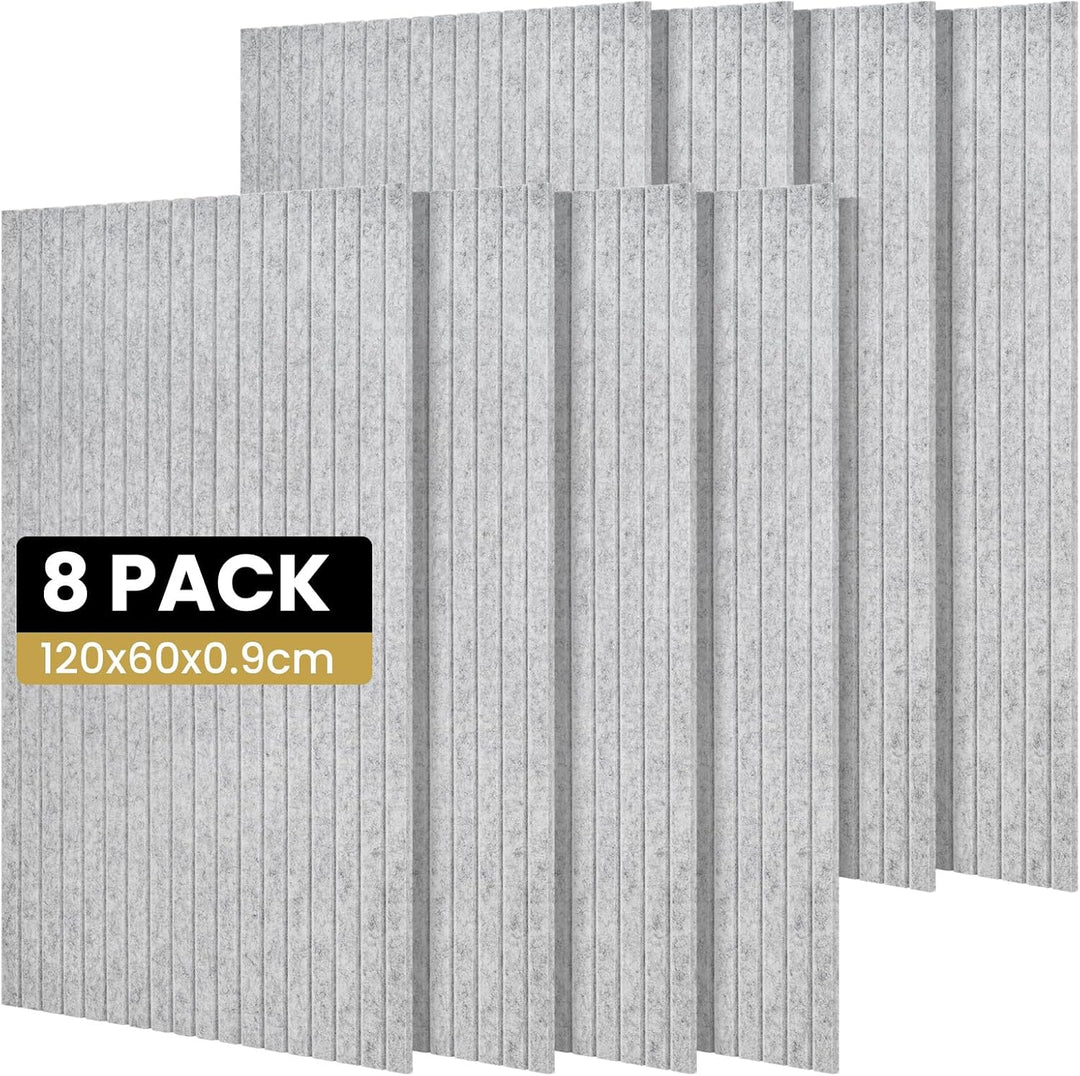 Youyijia 8 Stücke Akustikpaneele selbstklebend, 120x60x0.9cm, Schalldämmung Schallschutz wand Schall