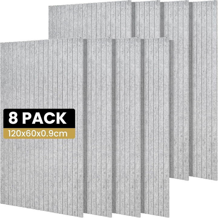 Youyijia 8 Stücke Akustikpaneele selbstklebend, 120x60x0.9cm, Schalldämmung Schallschutz wand Schall