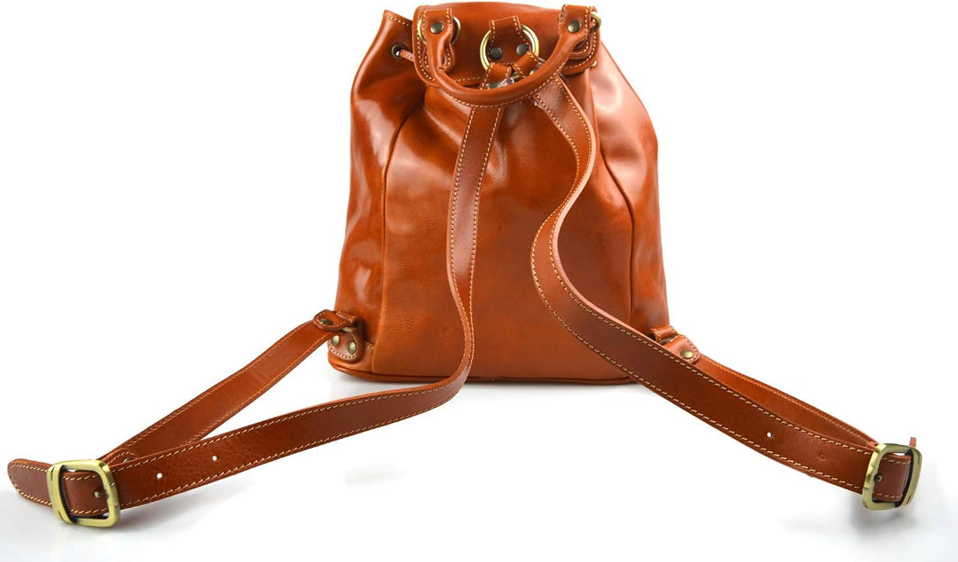 Rucksack leder honig rucksack damen herren reisetasche kalbsleder rucksack leder rucsack schulrucksa