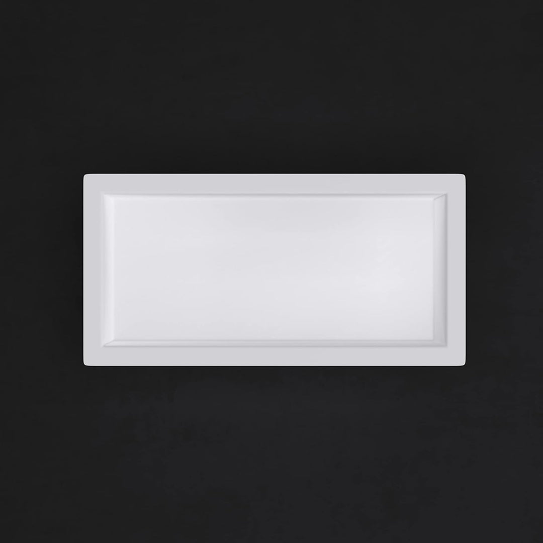 Mai &amp; Mai Duschnische Bad aus Edelstahl Weiss 30cm x 60cm x 8,3cm | Wandnische Dusche Duschregal bef