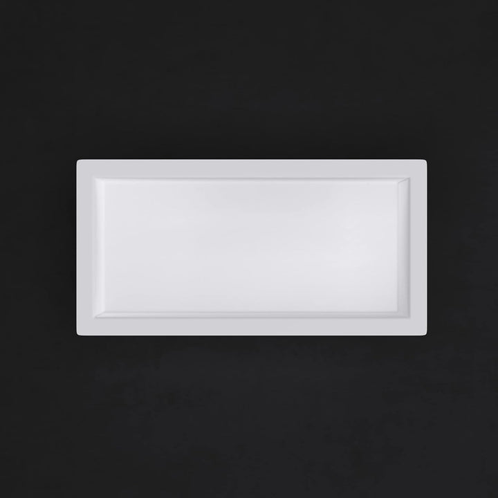 Mai &amp; Mai Duschnische Bad aus Edelstahl Weiss 30cm x 60cm x 8,3cm | Wandnische Dusche Duschregal bef
