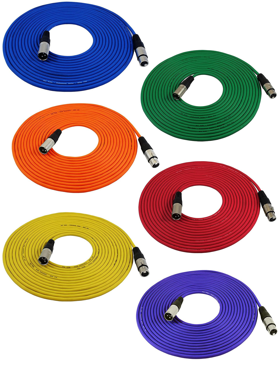 ELAORY XLR Kabel Mikrofonkabel Patchkabel 7.5m 6Pack - XLR Stecker auf Buchse Mikrofonkabel - Symmet