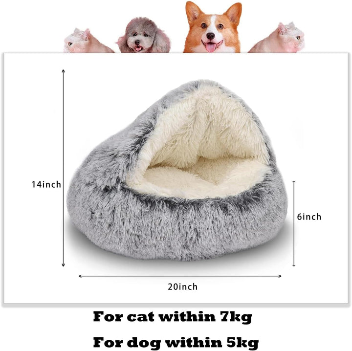 Flauschig Hundebett Muschelform Katzenbett Warm Tierbett Haustierbett Waschbar Hundesofa Katzensofa