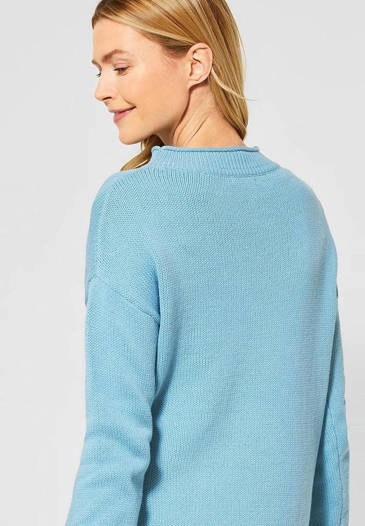 CECIL Damen 301419 Pullover, Sporty Sky Blue, L