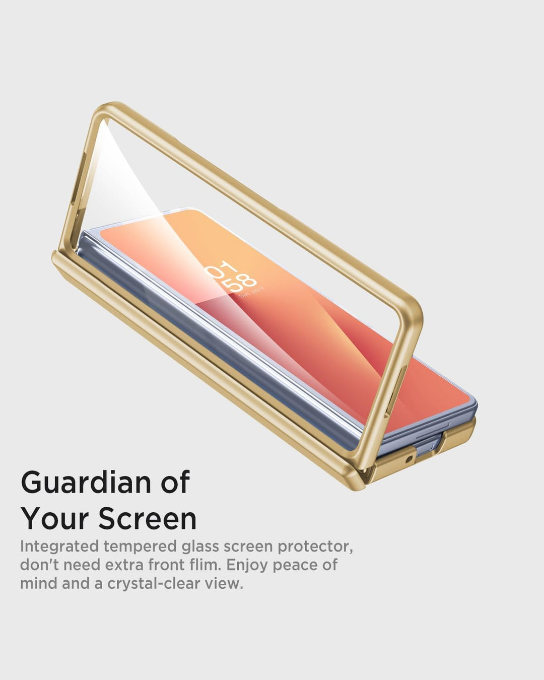 Miimall Kompatibel mit Samsung Galaxy Z Fold 7 Hülle mit S-Pen & Stifthalter, [Eingebauter Displaysc