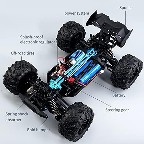 X-Verse 16201 Ferngesteuertes Auto, 2.4GHz 1:16 4WD Wasserdichtes RC Autos Kohlebürste Motor, 50KM/H