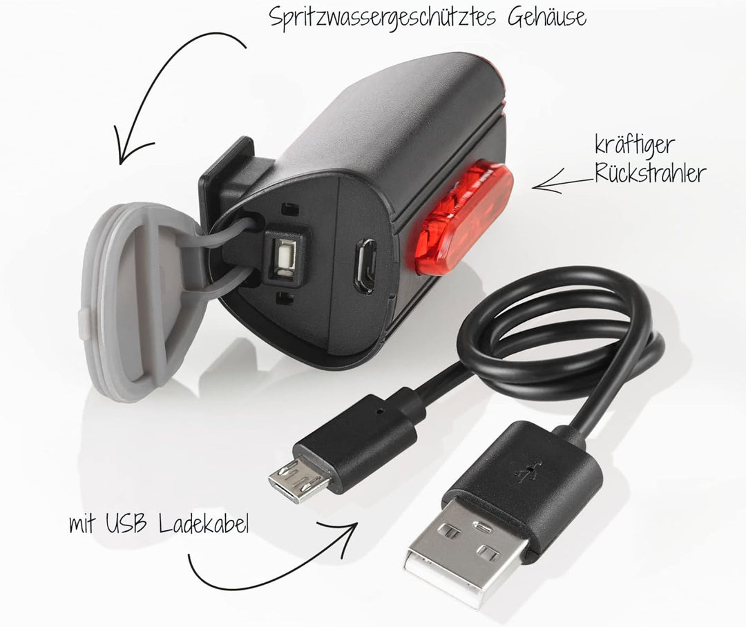 SIGMA SPORT - Aura 30 | LED Fahrradlicht 30 Lux | StVZO zugelassenes, batteriebetriebenes Vorderlich