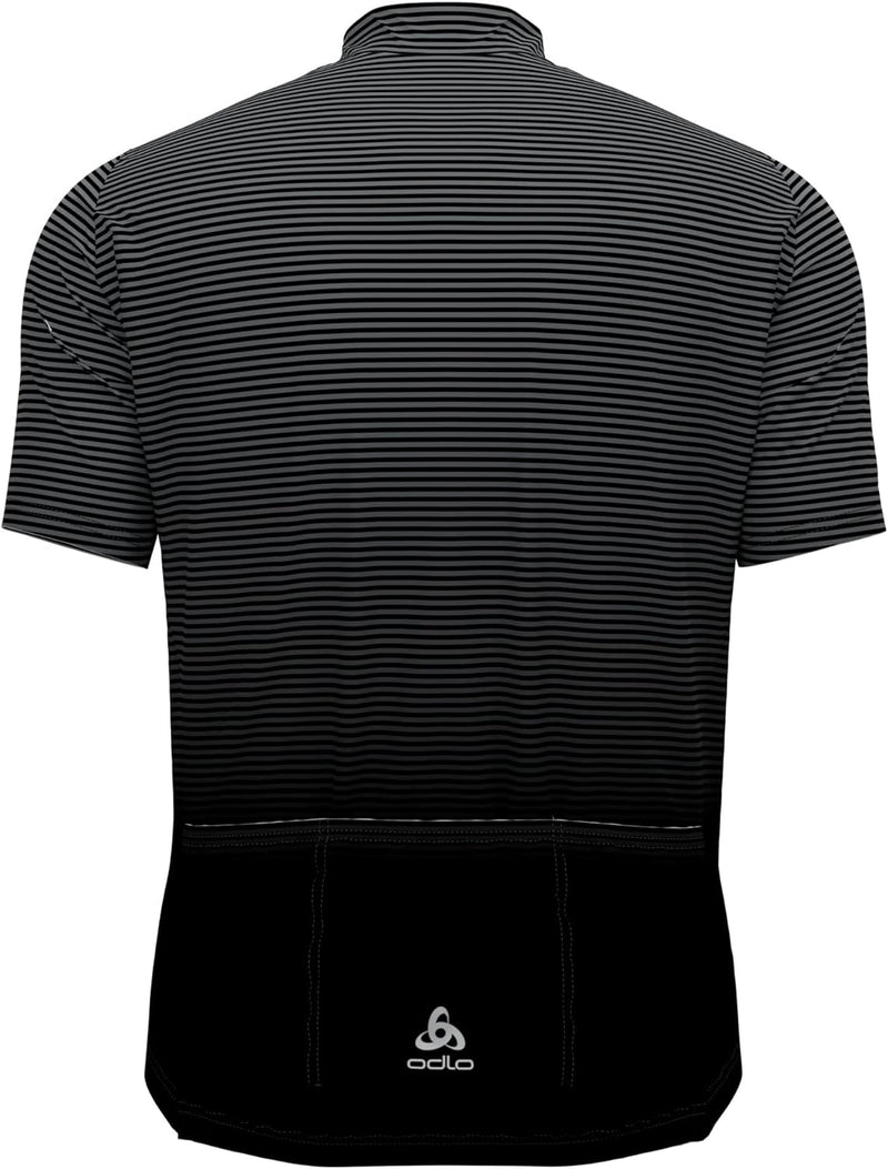 Odlo Herren Radtrikot mit Reissverschluss ESSENTIALS S Odlo Graphite Grey - Black, S Odlo Graphite G