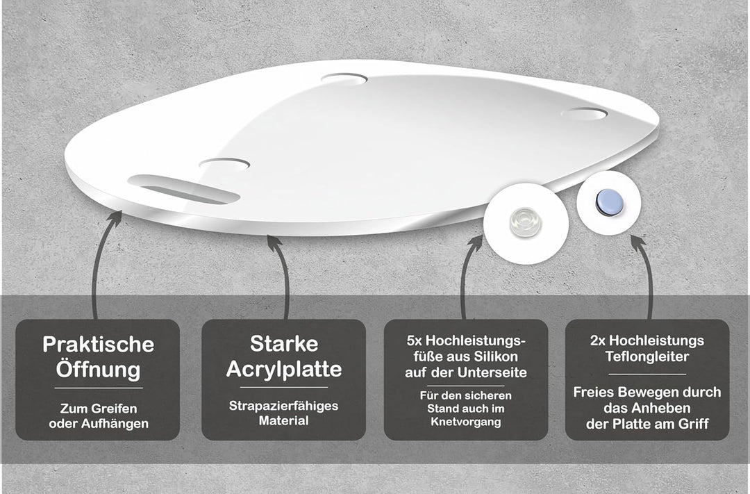 Premium Gleitbrett für den Thermomix - TM5, TM6 &amp; TM31 - Hochwertiger Gleiter aus Premium Acrylglas