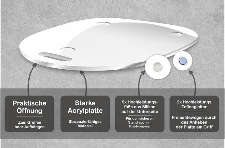 Premium Gleitbrett für den Thermomix - TM5, TM6 &amp; TM31 - Hochwertiger Gleiter aus Premium Acrylglas
