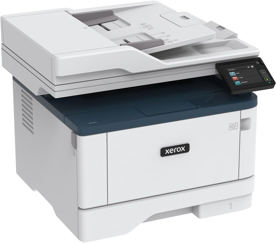 Xerox B305 S/W-Laserdrucker Scanner Kopierer USB LAN WLAN, weiss / blau