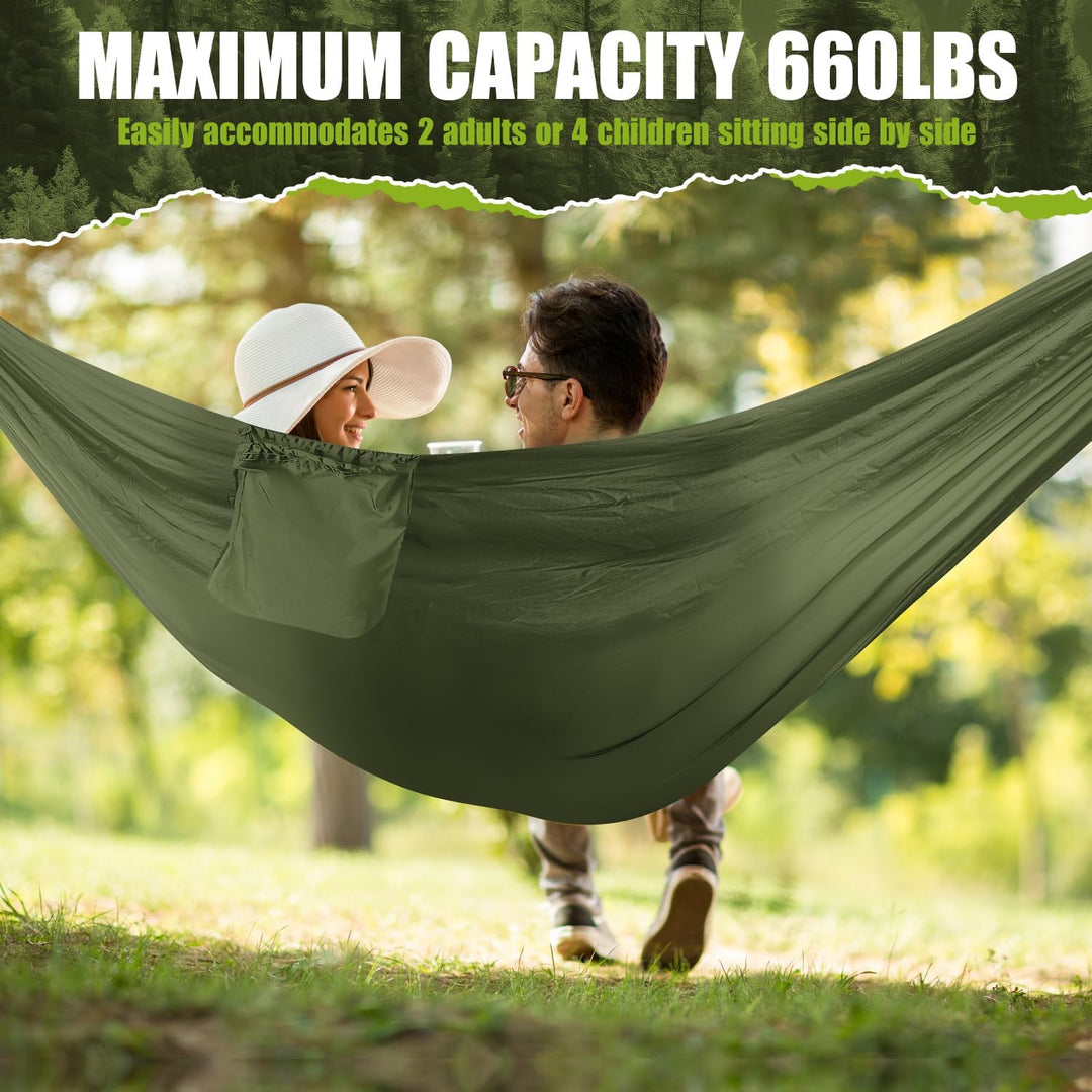 Ultraleicht Hängematte Outdoor 300KG Tragkraft | Reise Hängematte Camping Atmungsaktiv Schnelltrockn