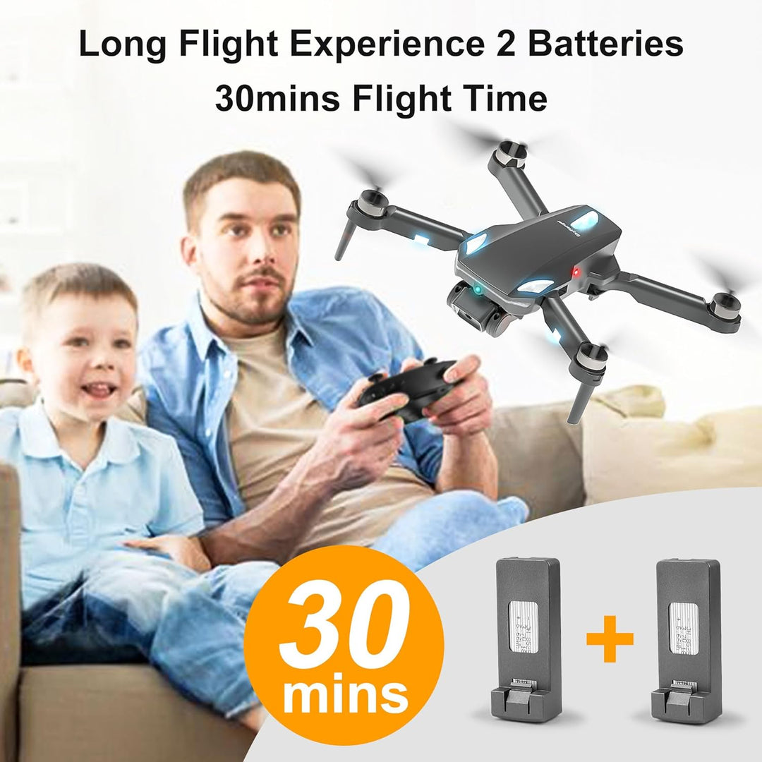 Drohne mit Kamera 1080P HD, RC Quadcopter faltbare Drohne für Kinder, bürstenloser Motor, Ein-Tasten