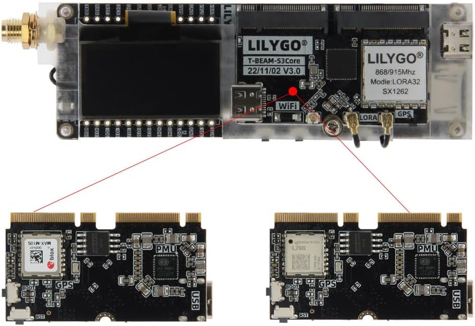 LILYGO Meshtastic T-BeamSUPREME ESP32-S3 TTGO Entwicklungsplatine mit 1,3 Zoll SH1106 OLED LoRa-Modu