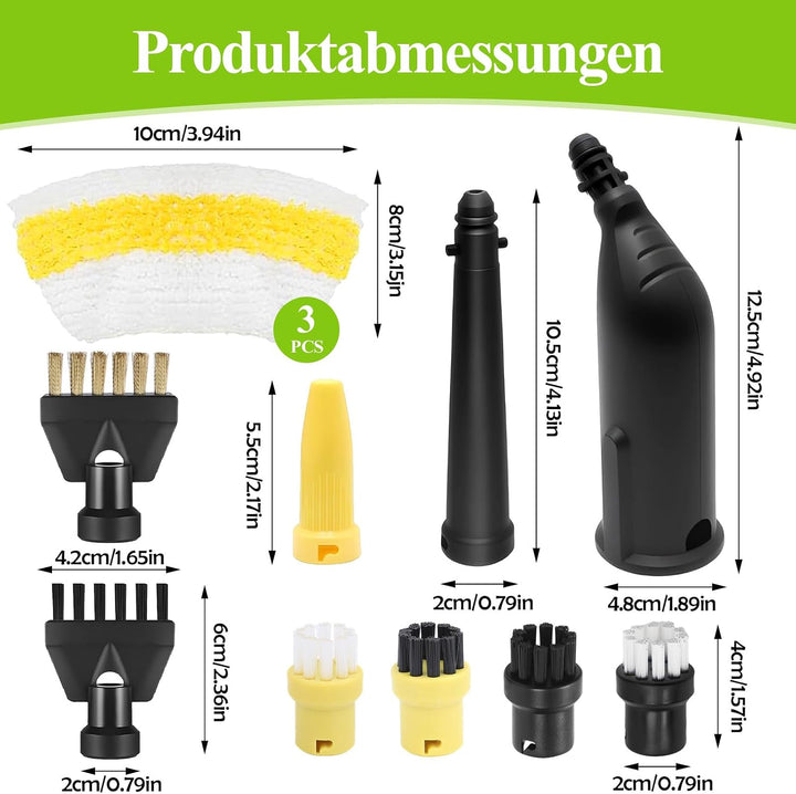 12 Stück Dampfreiniger Zubehör, Kompatibel mit Kärcher Dampfreiniger Zubehör SC1 SC2 SC3 SC4 SC5, Ru