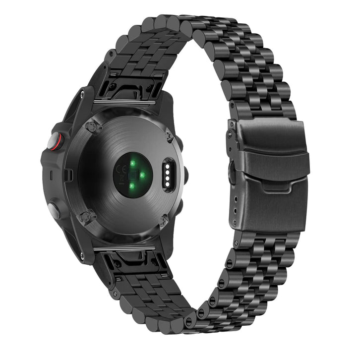 YISIWERA Tapered Edelstahl Uhrenarmband 26mm Compatible for Fenix 6X 5X Plus Screw Fix Strap Compati