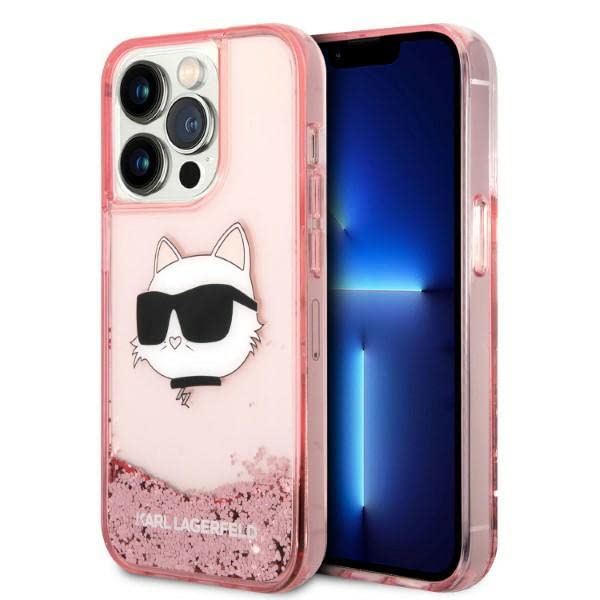 KARL LAGERFELD KLHCP14XLNCHCP Hülle für iPhone 14 Pro Max 6,7" Rosa hardcase GLI