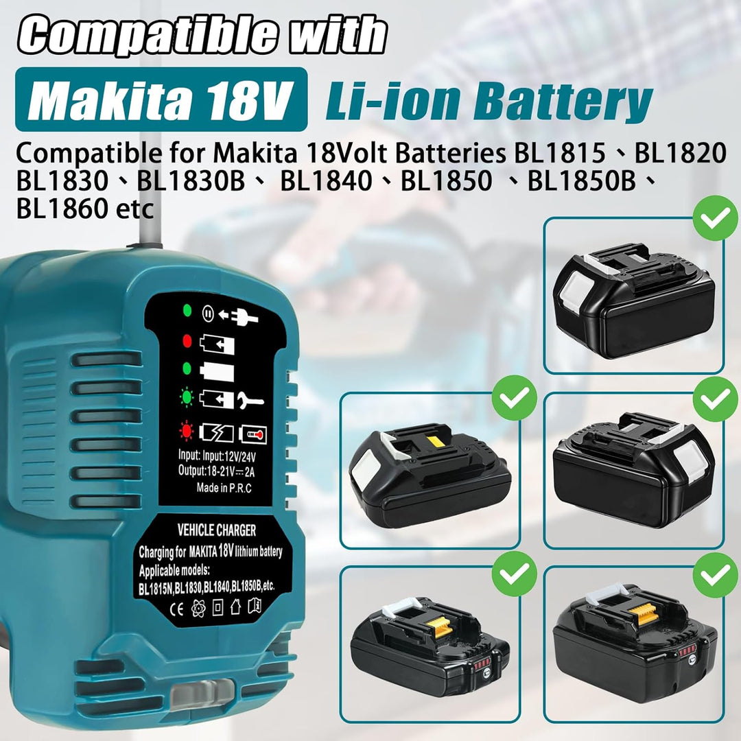 Mini Auto ladegerät für Makita 18V Akku, tragbares Schnellladegerät für das Auto, 1/4 Grösse des DC1