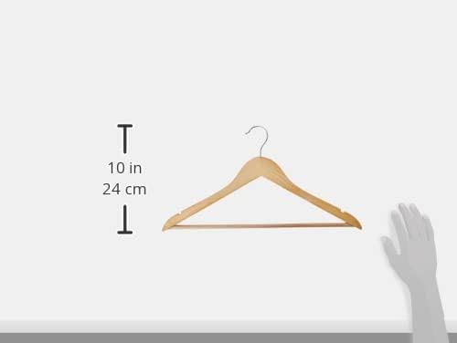 WENKO Formbügel Eco 8er Set aus Holz Braun (Packung mit 2) 23.5 x 1.2 x 45 cm (Packung mit 2), 23.5