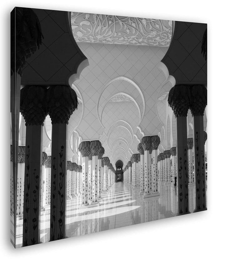 deyoli Inneres Einer Moschee in Abu Dhabi Format: 70x70 Effekt: Schwarz&Weiss als Leinwandbild, Moti