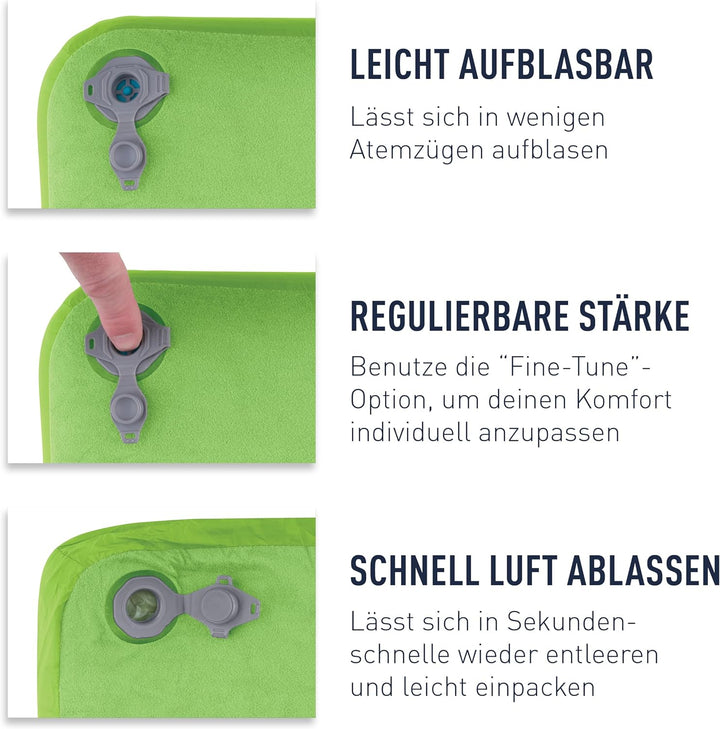 Sea to Summit Aeros Down Pillow Deluxe - Kopfkissen/Daunen Reisekissen, Grey