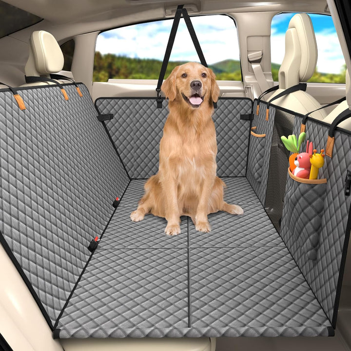 Lekeinchi Hundedecke Auto Rückbank - Auto Hundedecke Rücksitz mit Sechs Stabilen Hartholzplatten und