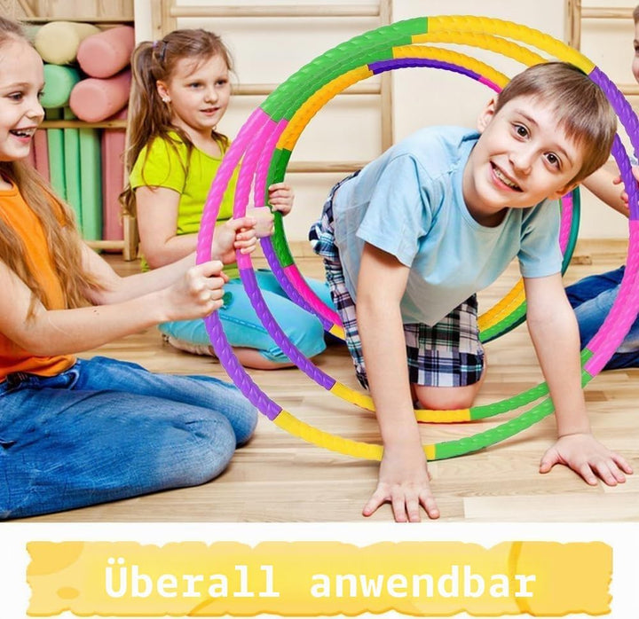 Hula Hoop Reifen Kinder, 2 Stück 8 Abschnitte teilbarer Hullahub-Reifen Children&