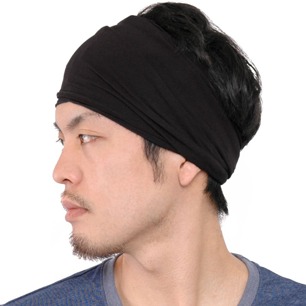 Dünnes Lauf Stirnband Sport Haarband Herren, Bandana Damen Sommer Japanische Mode Lang, Loop Tuch Zu