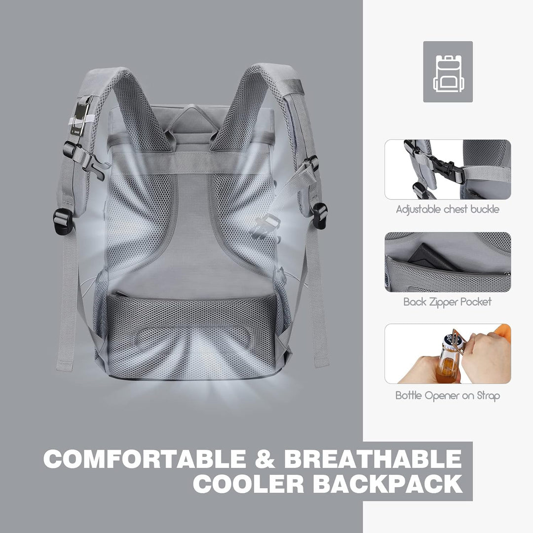 Maelstrom Kühlrucksack, 35 Dosen, auslaufsicher, isoliert, weiche Kühltasche, Camping-Kühler, Strand