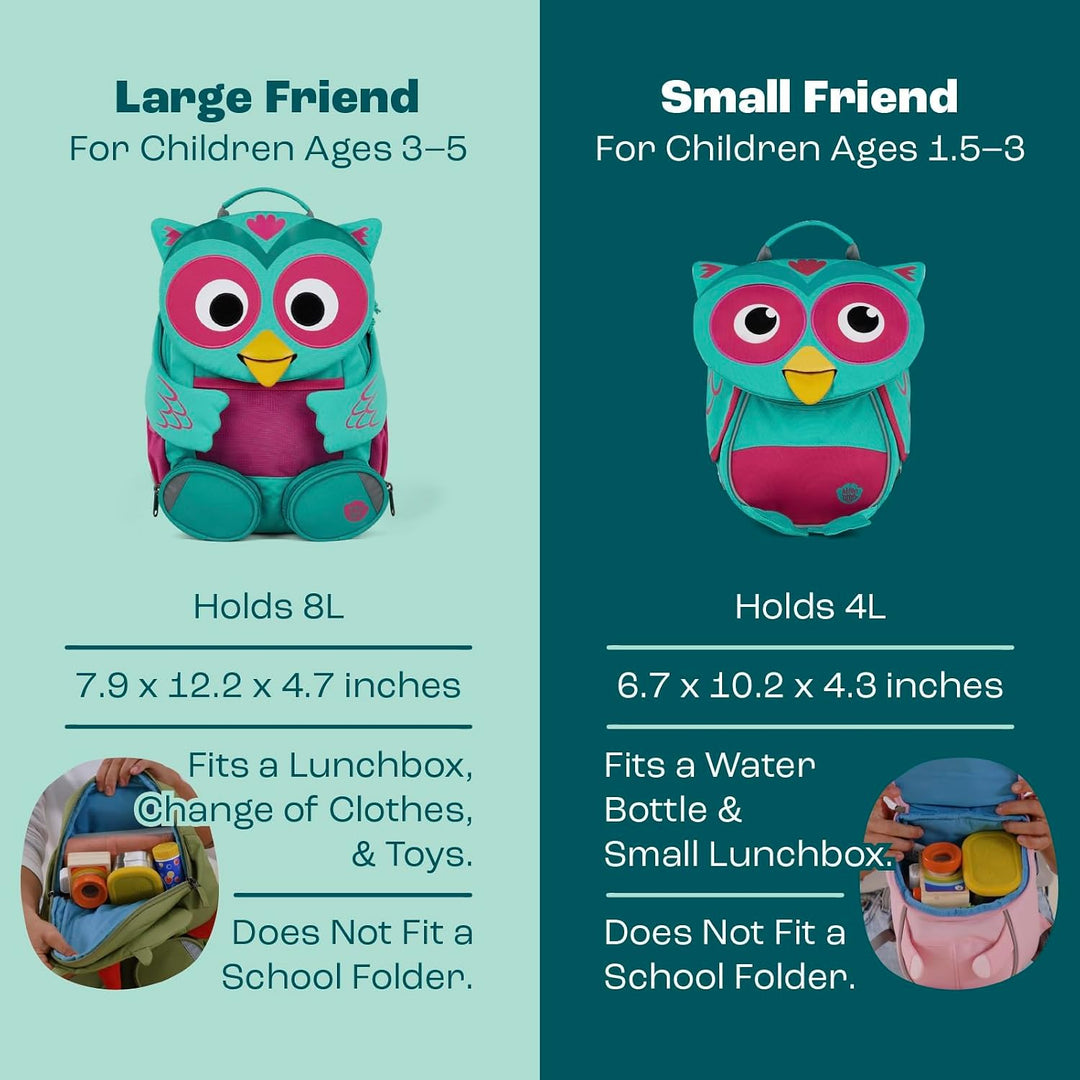 Affenzahn Kinderrucksack Grosser Freund | Kindergartenrucksack für Kinder von 3 bis 5 Jahren mit fun