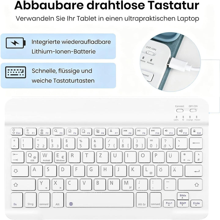 Hülle mit Tastatur für Lenovo Idea Tab 11" 2025 TB-336FU/TB-336ZU, Tastaturs Hülle für Lenovo Idea 1