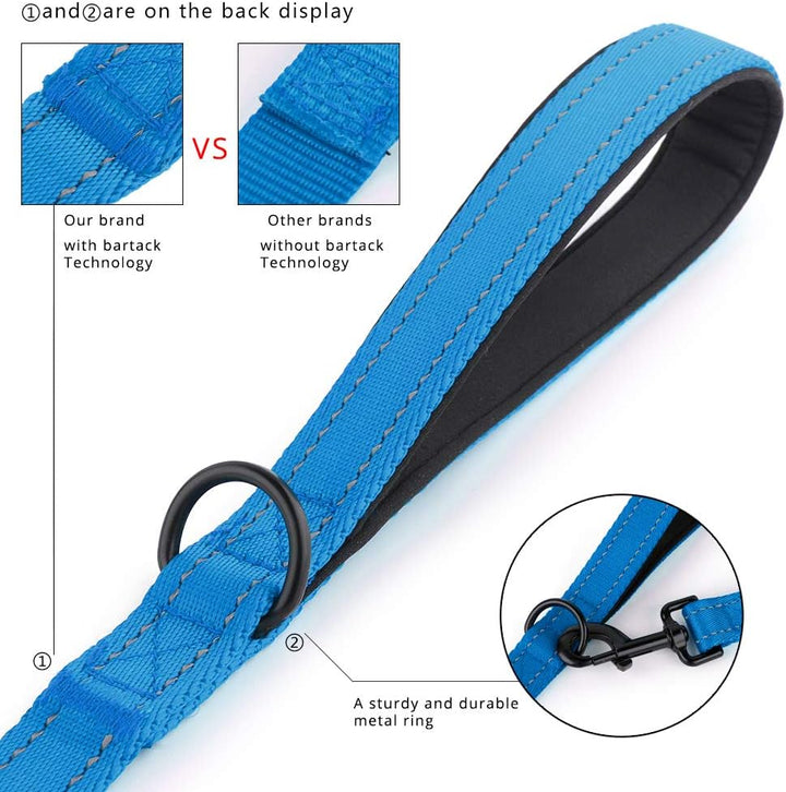 Plutus Pet Hundeleine mit doppeltem Griff, 1,5 m lang, für mittelgrosse und grosse Hunde | Reflektie